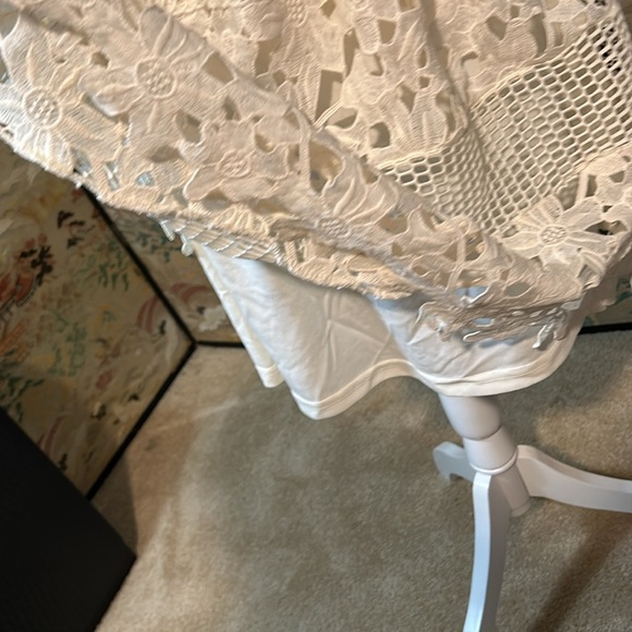 ROMEO & JULIET COUTURE CREAM LACE MINI STRAPLESS COCKTAIL DRESS SIZE S - Picture 9 of 16